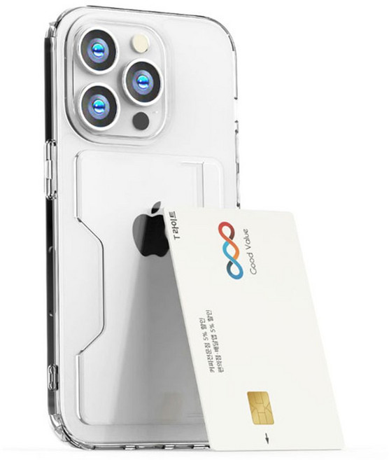 카드홀더 슬라이드 클리어 젤하드 케이스 굿밸류 1장 카드케이스 카드지갑 cg0+77106FS