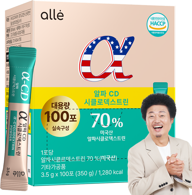 알파cd 분말 식약청인증 HACCP 알파시디 알파씨디 대용량 알레, 1개, 100회분
