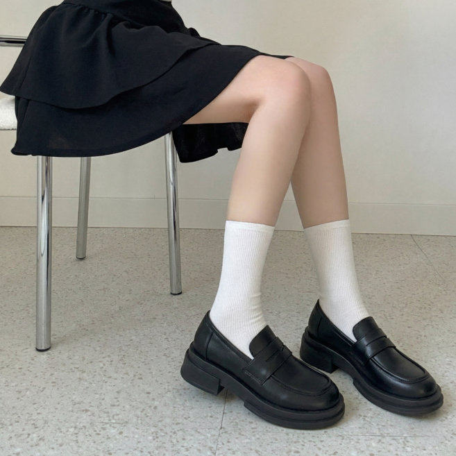 디아쿠아 티파 부드럽고 발편한 4.5cm 청키 키높이 로퍼