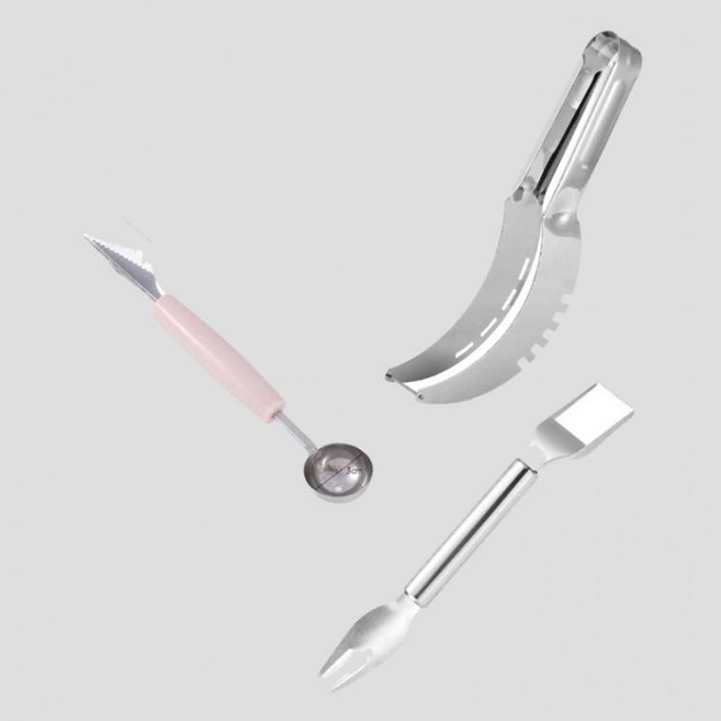 수박칼 빙수용 과일 스테인리스 메론 모양칼 커팅포크, 1개, 단일상품1