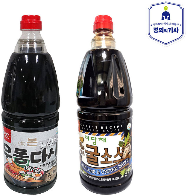 미담채 전복넣은 굴소스 + 본 우동다시 대용량 소스 우동육수, 2.2kg