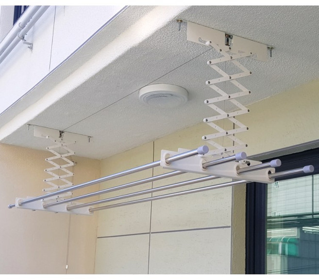 디와이테크 핸들식 반자동 건조대 대용량 빨래 천정형, 1개