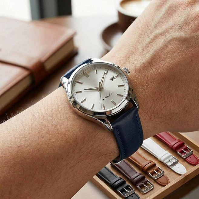 로앤마 고급 뉴 하이퀼리티 민무늬 무지 가죽시계줄 시계밴드