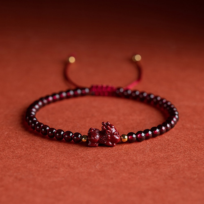 이레오몰 가넷 비휴팔찌 경면주사 L-0014