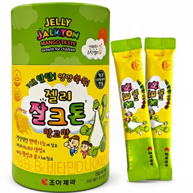 조아제약 젤리 잘크톤 망고맛 성장기 어린이 영양 비타민 젤리, 30회분, 1개