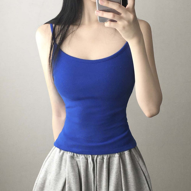 허리잘록 쫀득핏 부유방커버 파랑나시 초록나시 끈나시 여름필수템