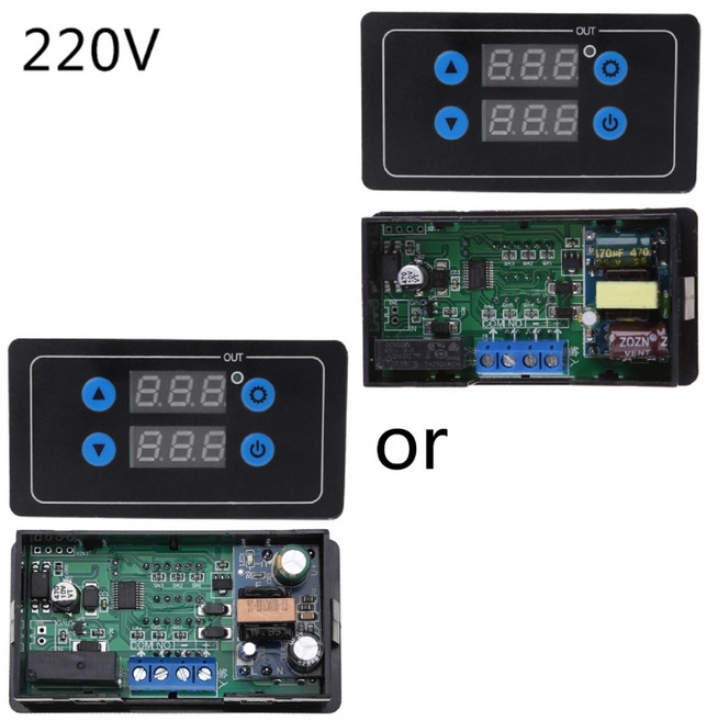 프로그래밍 가능 디지털 카운트다운 타이머 지연 릴레이 모듈 0.1s - 999h 카운트다운, [01] 200-260V, 01 200-260V