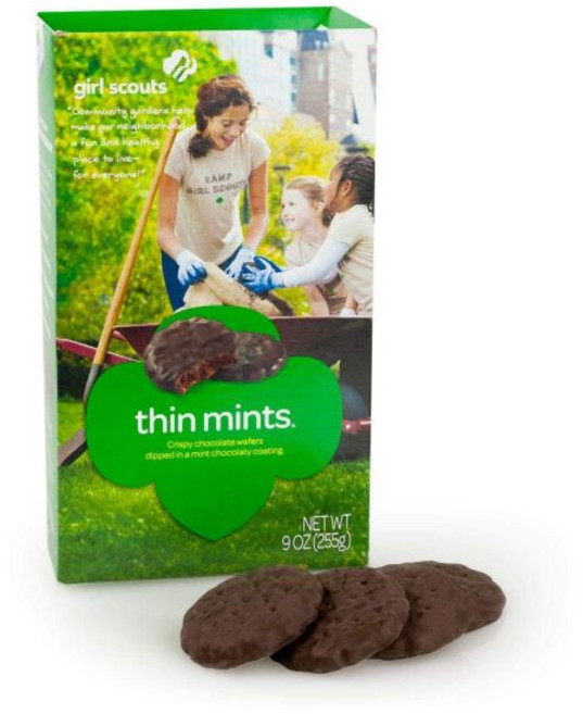 Girl Scouts 버터 쿠키 걸스카우트 씬 민트 박스당 32개, 255g