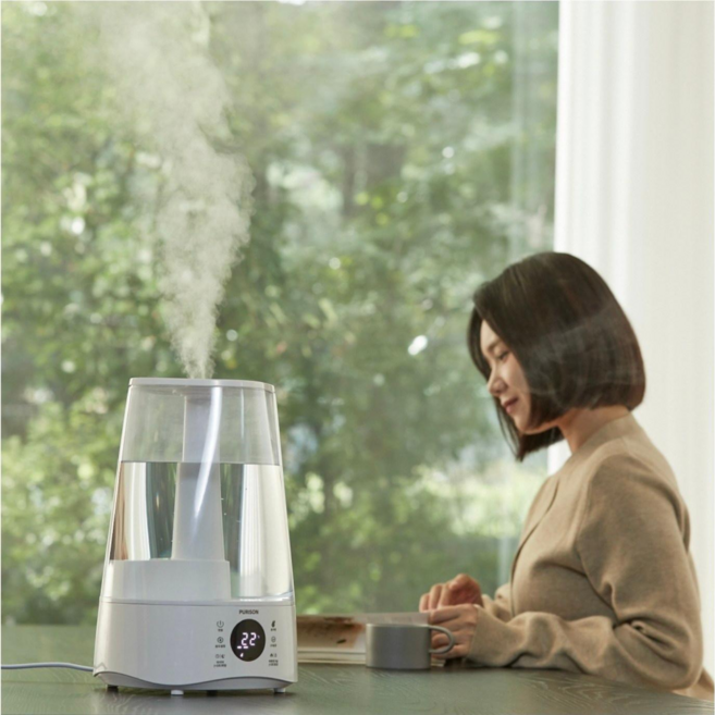 퓨리슨 대용량 복합식 UV 아기 신생아 가정용 가습기, 퓨어화이트