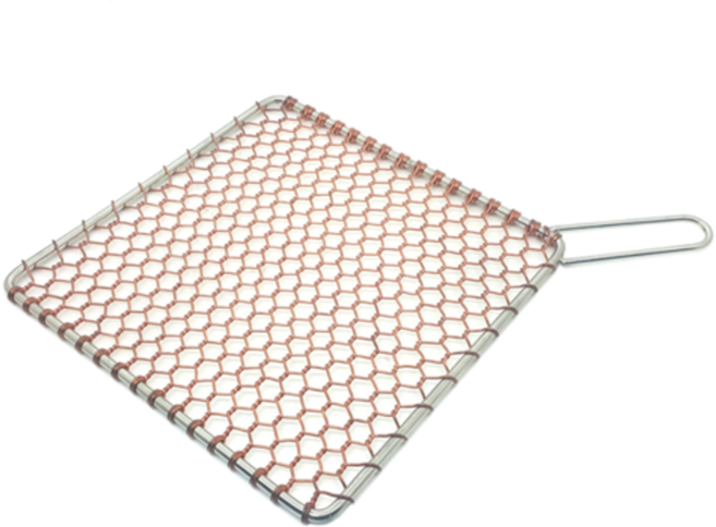 광양 사각 동 구리석쇠(350X350mm)구리불판, 가로손잡이, 1개