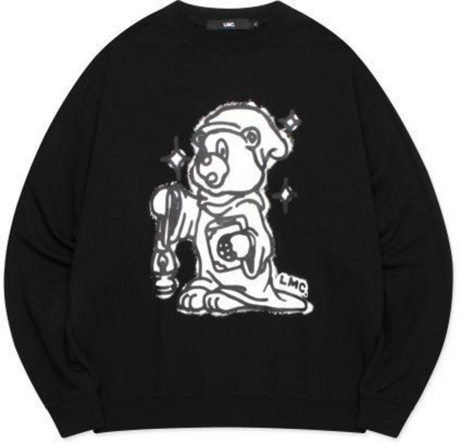 lmc SPRAYED BEAR SWEATSHIRT black
