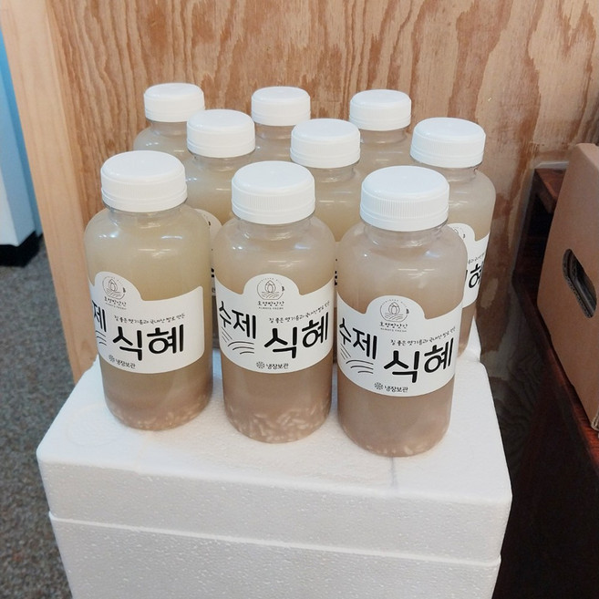 방앗간 전통식혜 수제 식혜 국산 특질금 우리쌀 식혜, 5개, 350ml