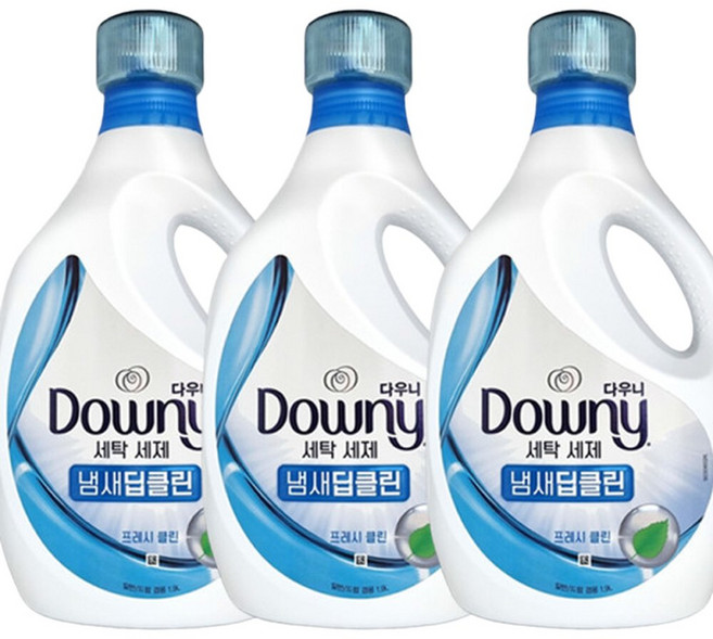 다우니 세탁세제 1.9L(드럼일반겸용) 냄새 딥클린 프레시클린 용기 x3개, 1.9L, 3개