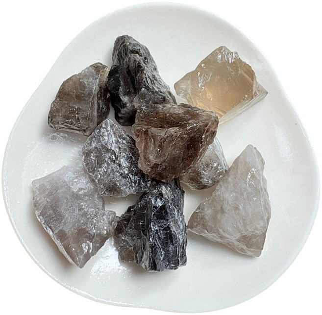 天然茶水晶原礦擺件, 茶水晶原石 約2-3cm
