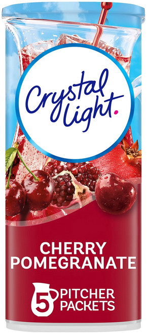 크리스탈 라이트 믹스 석류 피처 팩 9.5리터 Crystal Light Pitcher Packets Cherry Pomegranate 2.2 OZ, 1개