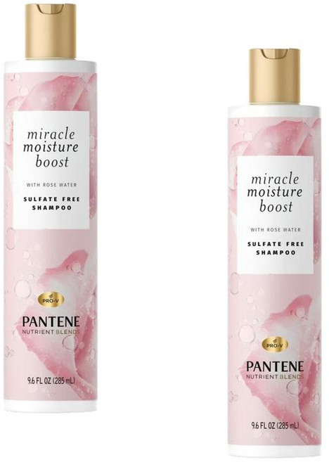 팬틴 미라클 모이스쳐 부스트 로즈워터 샴푸 Pantene Miracle Moisture Boost Shampoo, 2개, 285ml