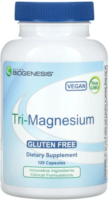 Nutra BioGenesis Tri-Magnesium 120 Capsules 100 mg per Capsule, Nutra BioGenesis, Tri-Magnesiu, 1개 - 쿠팡