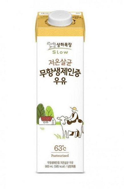 상하목장 무항생제인증우유 냉장, 12개, 900ml