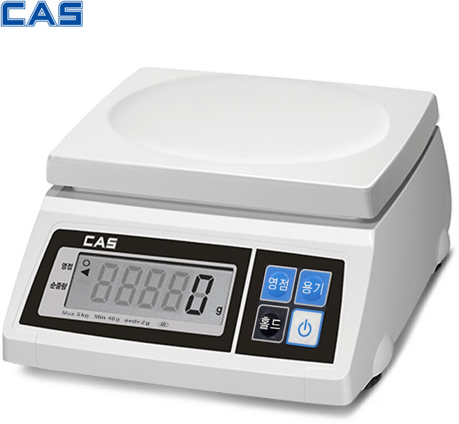 카스 단순중량 전자저울 SW-1S PLUS, 5kg, 혼합색상, SW-1S PLUS 5kg (2g)