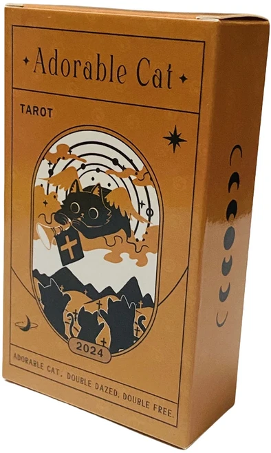 사랑스러운 고양이 타로 데크 78 카드 검은 게임, 01 라이트 그레이