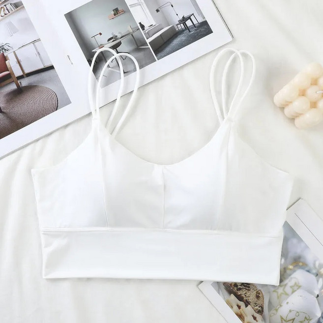 Helena 冰絲小可愛背心 自帶胸墊美背 細肩涼感 B153