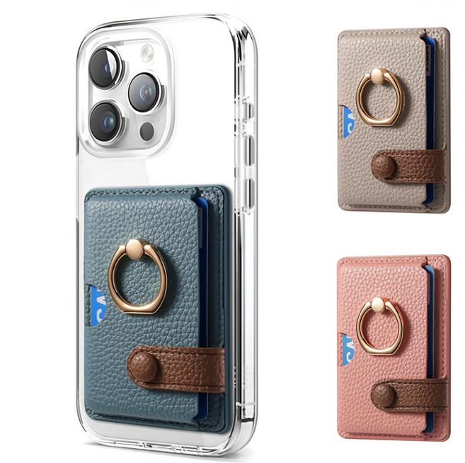 카드 지갑 핑거링 스마트톡 부착형, 1개, 블루