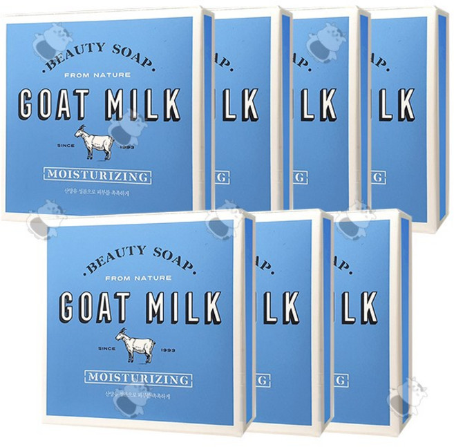 샤워메이트 뉴 산양유 비누 화이트우유향, 90g, 7개