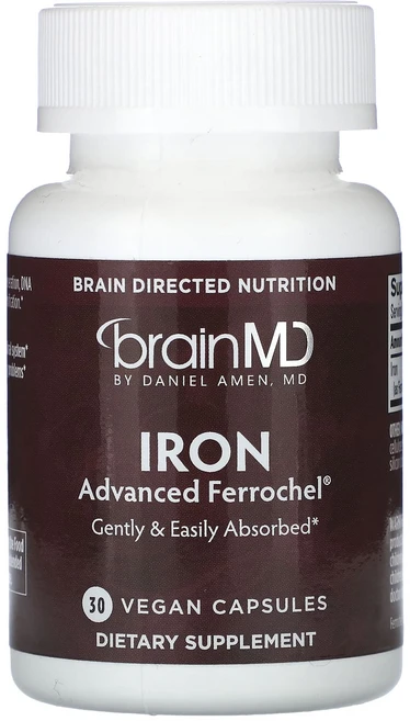 단백질 비타민 철분 마그내슘 칼슘 BrainMD 철분 베지 캡슐 30정(캡슐 1정당 25mg) 고루고루섭취해주세요, BrainMD철분베지캡슐30정캡슐1정당25mg, 1개 - 쿠팡