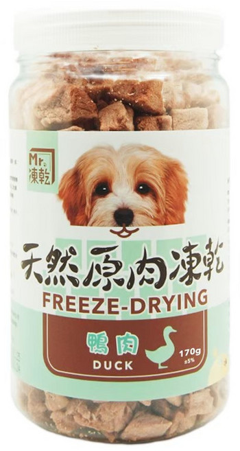Mr. 凍乾 狗用天然原肉凍乾 鴨肉口味 170g 高蛋白低脂肪 無添加防腐劑, 限量☑︎鴨肉170g｜狗, 1個