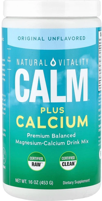 Natural Vitality 내추럴 바이탈리티 CALM 마그네슘 칼슘 16 oz 453g 드링크 믹스 미네, Natural Vitality 내추럴 바이탈리티 CAL - 쿠팡