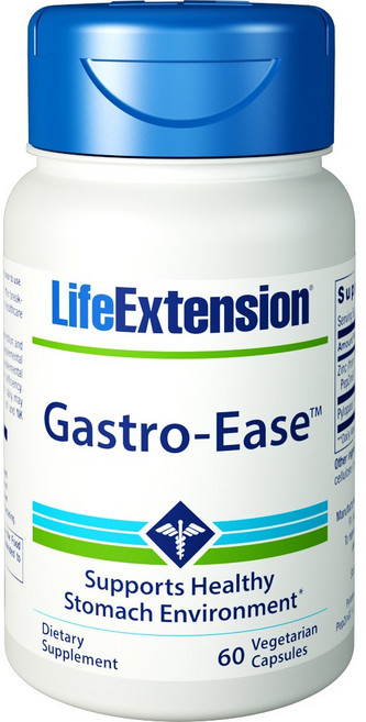 LIFE EXTENSION Gastro-Ease鋅補充素食膠囊, 60顆, 1罐