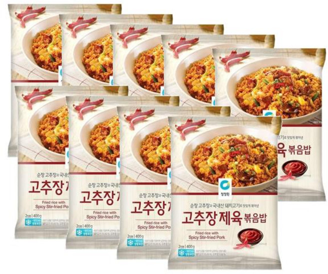 바이오푸드몰_청정원 고추장제육볶음밥, 9개, 400g