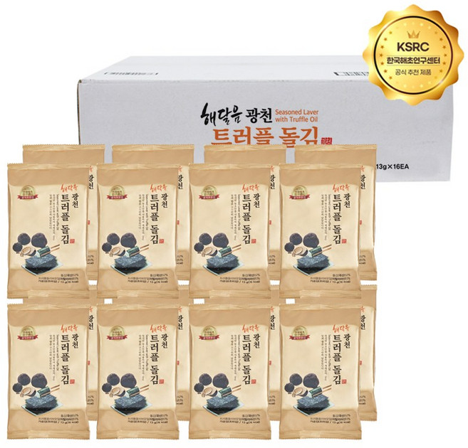 광천 해달음 트러플 돌김 식탁김 16봉, 16개, 13g