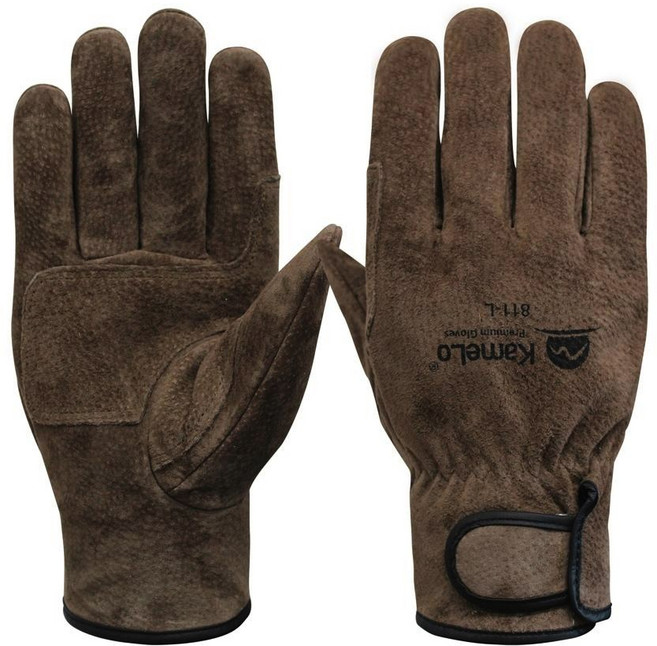카멜로 가죽 알곤 용접장갑 브라운, 811-L, 1개