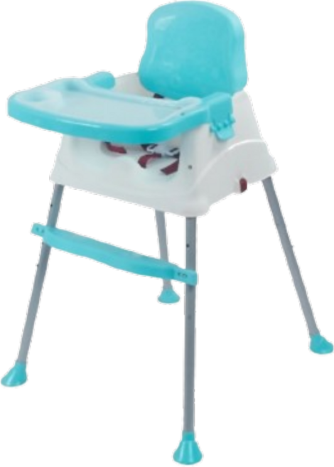 嬰兒高腳椅 兒童餐椅, 藍色