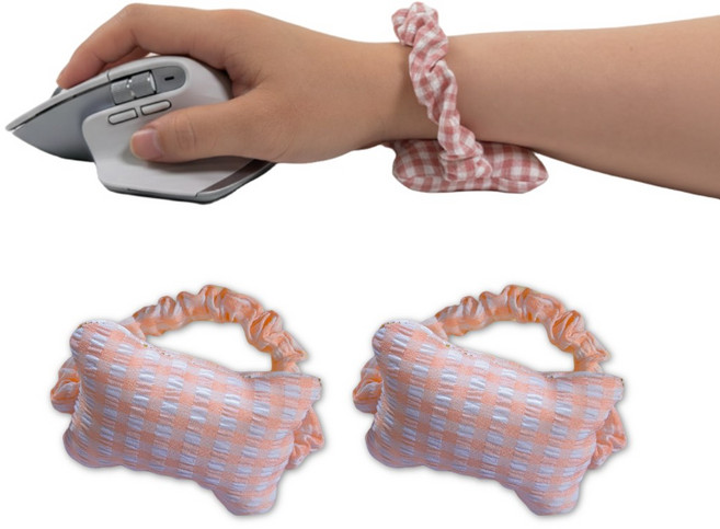 에비노 쿠션 손목 받침대 보호대 2개 세트, 1세트, 핑크