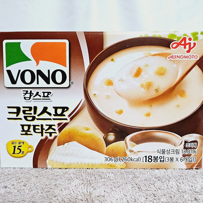 농심 보노 크림스프 포타주 17g x 18입, 306g, 4개