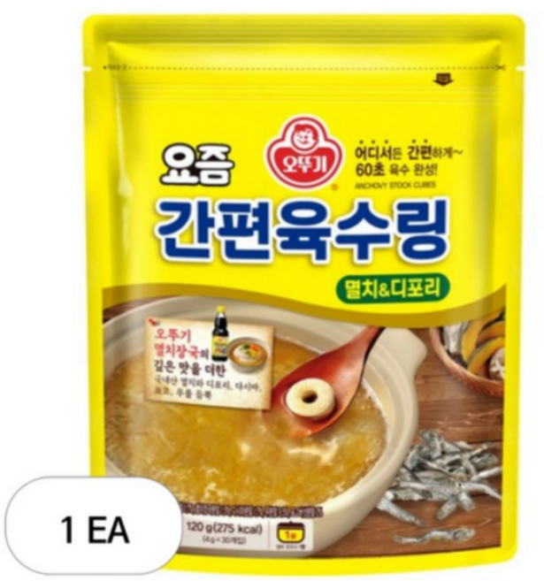 오뚜기 요즘간편육수링 멸치 디포리 30p, 120g, 1개
