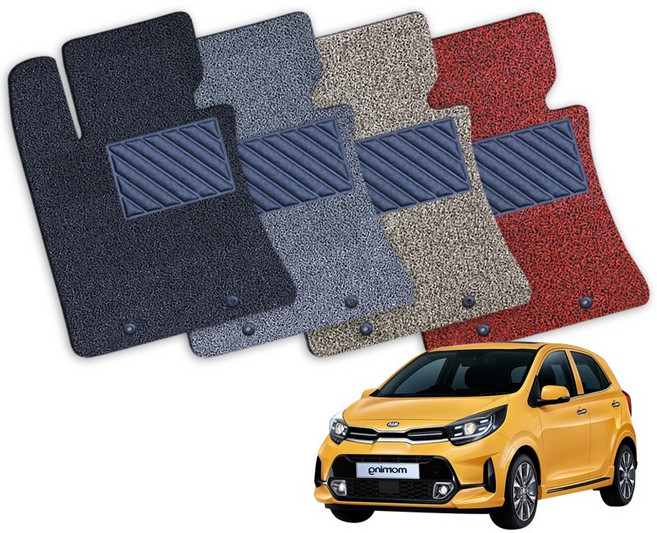 모닝 전차종 확장형 코일매트 카매트 풀세트 CK, 브라운 테두리마감, 2017올뉴모닝/모닝 어반(17년1월-)