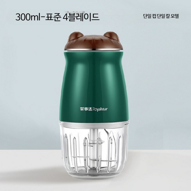 소형 가정용 전자동 다기능 이유식 제조기 교반기 블렌더 퓨레 푸드 배합기 소스 양념 교반기 혼합기 업소용 식품가공 조미료 전동 교반기 자동 스테인리스 대용량 소형 작업효율 교반, 300m 4칼날