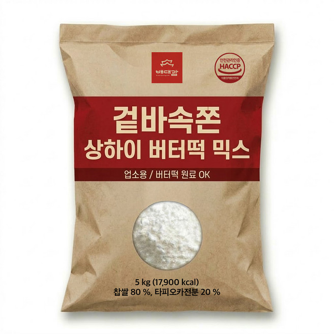 업소용 대용량버터떡믹스 국산찹쌀가루&타피오카, 1개, 5kg