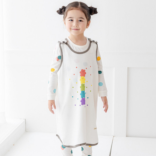 더미누 말랑말랑 그레이 무형광 양면 수면조끼