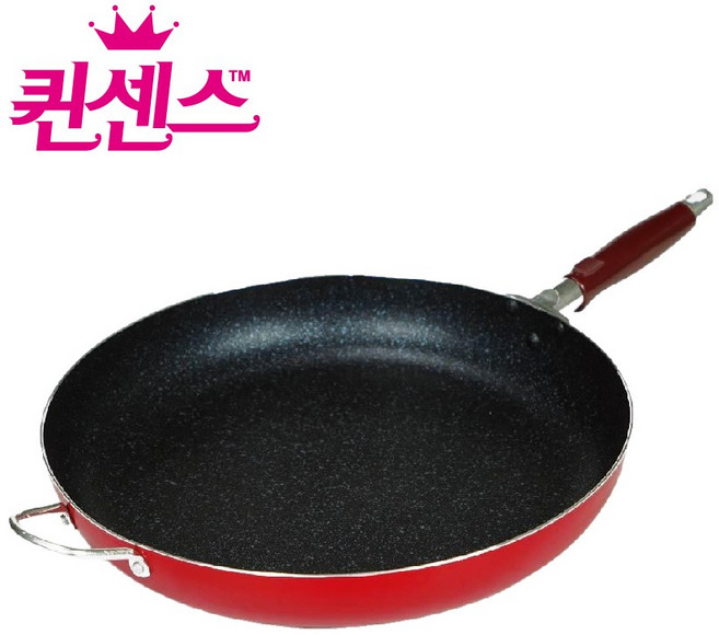 퀸센스 쿡앤쿡 업소용 국내산 5중코팅 튀김팬 볶음팬 후라이팬 궁중팬 업소용팬 식당용팬 1개, 후라이팬(전판)36cm