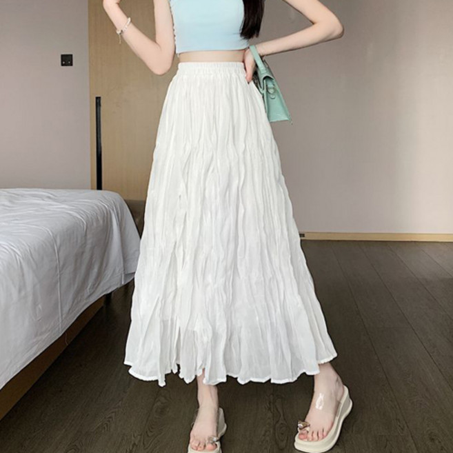 신나몰 시원한 여름 쿨 롱치마 밴딩 롱스커트