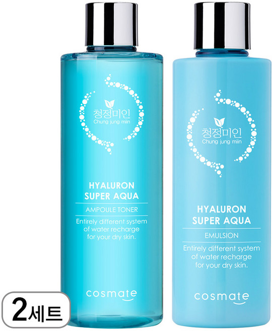 청정미인 히아루론 앰플토너 420g + 에멀전 300g, 2세트