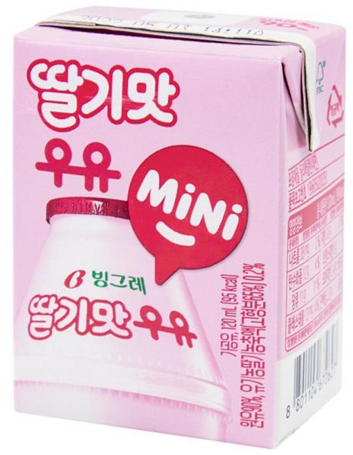빙그레 어른 아이 간식 쿨러백 구성딸기맛우유 미니 + 바나나맛우유 쿨러백 존맛탱 입가심 1, 24팩, 120ml