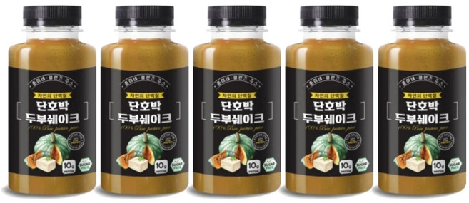 단호박 두부쉐이크, 5개, 250ml