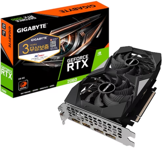 GIGABYTE 지포스 RTX 2060 UDV V2 D6 6GB 초특급