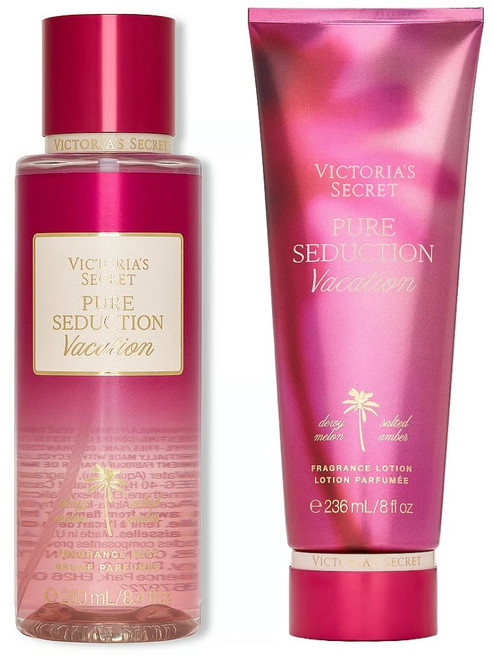 [미국정품] Victoria's Secret 빅토리아 시크릿 퓨어 시덕션 베케이션 바디미스트/로션 세트, 1개, 486ml