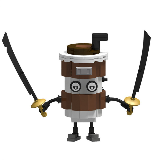 MOC 카푸치노 아사시노 밈 캐릭터 모형 100PCS+ 키덜트 호환 나노 블록, 1개